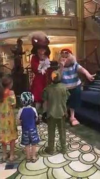 Peter Pan meets Captain Hook and Mr. Smee