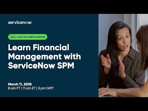 Learn Financial Management with ServiceNow SPM