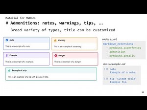 Easily Going Beyond MarkDown with Material for MkDocs (by Kenneth Hoste, at FOSDEM'24, Feb'24)