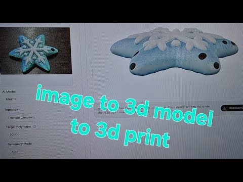 Copying an object with just a picture to print on a 3d printer using just ai websites and programs