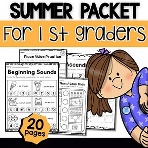 1st grade summer review packet | First Grade Summer Packet