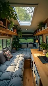 1.9K views · 3.5K reactions | Just wrapped up our van setup!  Cozy bed, funky lighting, and all the essentials packed in. This van is our ticket to endless adventures and good times. Can’t wait to hit the road and chase sunsets. Who’s ready to live tiny but dream big? Let’s do this!  #VanLifeJourney | vanlifetravelhub | Facebook