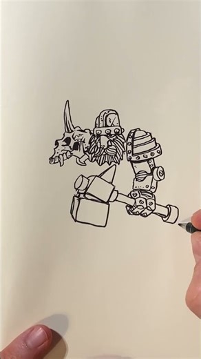 I Drew a Dwarf #shorts #artvideo #doodle