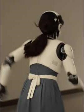 robotic maid running #robot #aivideo
