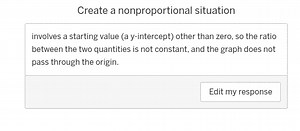 Create a nonproportional situation that involves a starting val... | Filo