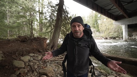 How he built a secret campsite beneath a busy highway