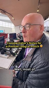 12K views · 537 reactions | What goes into being a Premier League commentator? For Jon Champion, it’s notes. Lots and lots of notes. | NBC Sports Soccer | Facebook