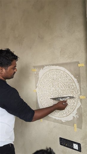 Roman Mandala Art How To Create #texture #painting #reels | Vinod Kumar Varma