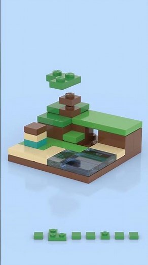 LEGO Micro Minecraft Biome 🧱🌍 A Whole World in Just a Few Bricks! 😲 #lego