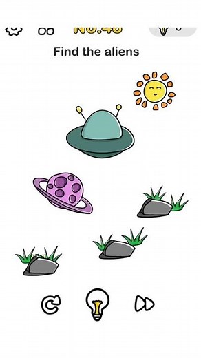 #Brainoutlevel48 find the aliens answer Brain out level 48