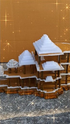 DIY Ram Mandir Cardboard Model 🙏🏻🛕 #shorts #diy #rammandir #ram