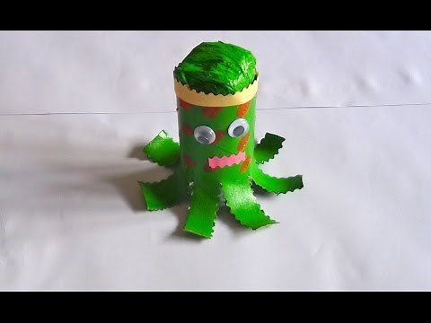 How to make a cute toilet roll octopus