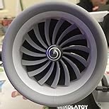 Creative Turbo desktop turbo fan fan jet engine model kit with Humidification Spray Strong Airflow Low Noise Printed Electronic Structures as a gift for friend Blue