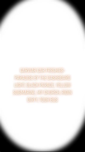 Carviar Car Freshies-Paradise by the dashboard light, black parade, yellow submarine, my church, Ridin dirty, tour bus #carfreshies #nostalgia