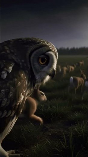 #Wild life ##Owl hunting Rabbit 🐰#
