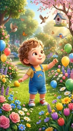 Cute Baby Playing in Magical Garden 🌸👶 | 3D Cartoon Animation Short