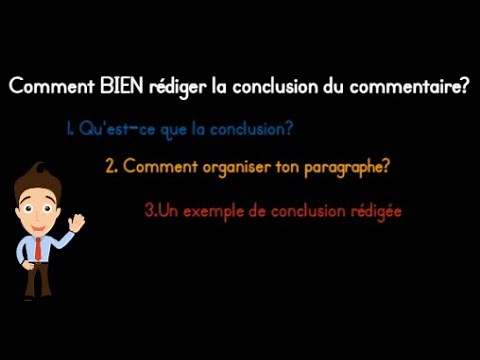 🔴⚠ Comment rédiger la CONCLUSION DU COMMENTAIRE?