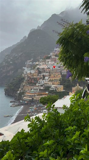 Gourav on Instagram: "Positano in the rain hits you different ❤️ This tiny cliffside village books out fast during peak season, so staying nearby is often the smarter move. Amalfi, Praiano, or Sorrento all make great bases for exploring the coast. Local buses (SITA) run on the Amalfi - Positano route (SS163) every 30 minutes and take around 50 minutes to reach Positano 🍋🍸 The bus ride is cheap for sure but you don't get to see a lot as the windows are tinted (atleast in our experience) and the
