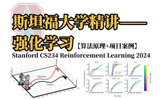 【中英字幕】斯坦福大学2025年强化学习教程，一口气学完动态规划、马尔可夫决策、时序差分、Dyna-Q、DQN、Actor-Critic ！机器学习|深度学习