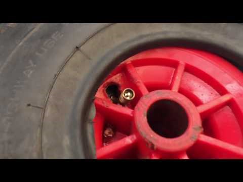 How to replace a tube of a hand truck wheel disassembling and assembling diy