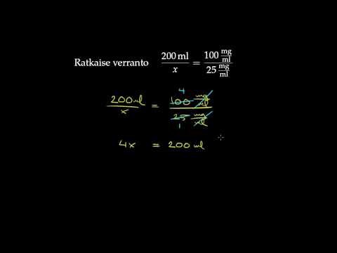 Lääkelaskumatematiikka (verranto)
