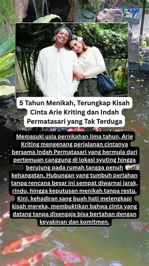 5 Tahun Menikah, Terungkap Kisah Cinta Arie Kriting dan Indah Permatasari yang Tak Terduga