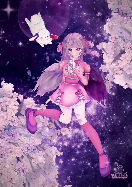 可愛いイラスト動画を動かしてみた🐇🪽