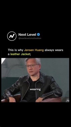NextLevel | The reason behind leather jacket 🧥 Jensen Huang, the CEO of Nvidia, is known for his signature leather jacket, but the story behind it is... | Instagram