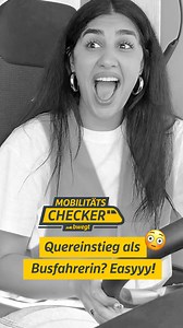 Wie einfach ist eigentlich ein Quereinstieg als Busfahrer:in? 😳 Das prüft Mobilitäts-Checkerin Dilara für euch. 👆 Erfahrt noch mehr dazu im neuen YouTube-Video 👉 https://youtu.be/eQujnh2enho Hinweis: Die Fahrt fand im Rahmen einer kontrollierten Drehumgebung auf einem Privatgelände statt. Aus diesem Grund weicht die gezeigte Situation von üblichen Sicherheits- und Anschnallpflichten im öffentlichen Verkehr ab (§ 21a StVO). | bwegt – Mobilität für Baden-Württemberg