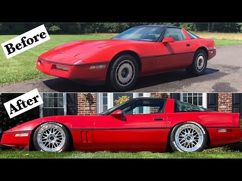 Slammed C4 Corvette Walk Around Before and After.