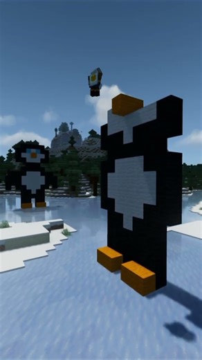 How to build a penguin #minecraft #minecraftbuilding #tutorial