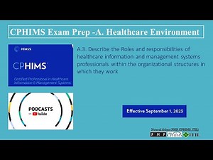 CPHIMS Exam Prep -A. Healthcare Environment-A3 | Podcast |