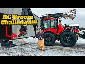 We Tried Sweeping Snow With a Remote-Controlled Excavator…