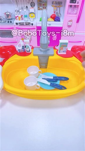 Satisfied Unboxing and Review Pink Kitchen Cooking Toy Set | ASMR #PretendPlay #toys #shorts