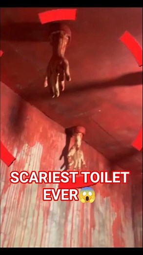 Creepy Toilet With Bloody Hands on the Ceiling 😱 | Haunted Bathroom Story #creepy #horror #shorts