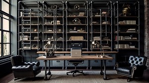 Industrial Office Virtual Backgrounds Bookshelves Desk Modern Professional Zoom Webex Google Meet Skype 4 Pack - Etsy UK