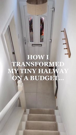 TINY HALLWAY DIY TRANSFORMATION on a budget 💁🏼‍♀️ another of my fave GIRL DIYS I’ve done this year 💪🏼🔨 we found our hallway really difficult to use because it’s not even big enough for a radiator cover! So I thought… nothing a bit of panelling can’t fix! I used a really affordable panelling kit from @bandq_uk & just planned out a design first on paper! I bought the antique brass hooks from @bandq_uk too! It turned out so nice in the end and now we actually have a useable small space to hang