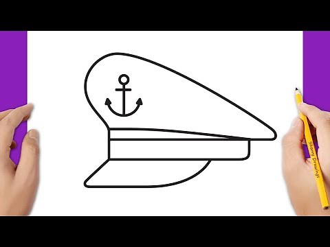 How to draw a captain hat