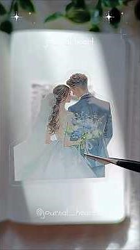 🦢｡⋆♡ Wedding Theme --ഇൽ journal ചെയ്തലോ? #journalheart #ideas #sticker #diy #pinterest #aesthetic