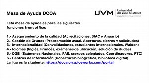 3.6K views · 50 reactions | Comunidad UVM, ponemos a su disposición mesas de ayuda para atender dudas académicas y apoyo docente: materias en Teams y Blackboard, idiomas, procesos de acreditación, entre otros: Mesa de Ayuda DCOA: https://bit.ly/33NqaMZ Mesa de apoyo docente: https://bit.ly/2JhkRMf | UVM | Facebook