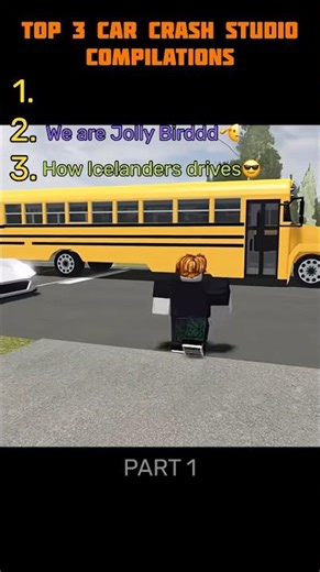 TOP 3 Car Crash Studio Compilations 😂 (PART 1) #shorts #roblox