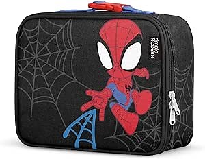 Simple Modern Marvel Kids Lunch Box for School | Reusable Insulated Lunch Bag for Toddler, Girl, and Boy | Meal Containers with Exterior & Interior Pockets | Hadley Collection | Spidey Kid