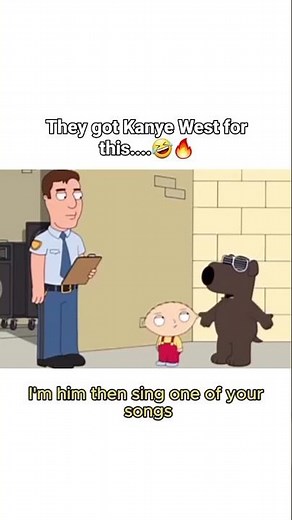Stewie is with Kanye west.