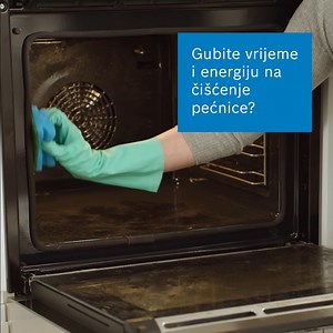 Reci zbogom napornom čišćenju! Bosch pećnice s pirolizom rješavaju svu masnoću i ostatke hrane umjesto tebe. 👌 Sve što trebaš je pritisnuti gumb i proces samočišćenja počinje. 😎 | Bosch Home