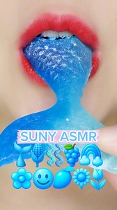 113K views · 2.8K reactions | Blue food asmr emoji food challenge sweet for relaxing eating sound #asmr #eating #asmrsounds | Suny Asmr | Facebook