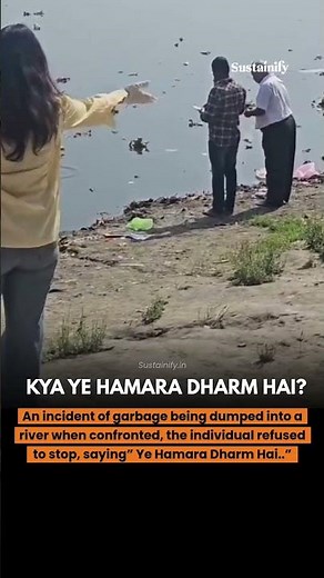 Is This How We Respect Rivers? 😳Sacred Rivers, Dirty Reality 💔 #cleanindia #civicsense #india