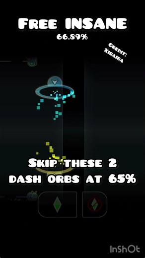 FREE Insane!! (Secret way to 100%) #geometrydash #gd #shorts