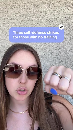 3 self defense strikes to know if you dont have self defense or martial arts training! And remember to always get loud to draw attention and possibly spook your perp: 1. B@lls (grab, squeeze, twist, pull) 2. Eyes (anchor your hand and dig with the thumb from the inside of the eye to the ear) 3. Nose (use a palm heel strike) #selfdefense #selfdefenseforwomen #selfdefensetechniques #selfdefensetoolsforwomen #womenssafety
