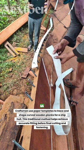 Using Paper Templates to Shape a Wooden Ship Hull | Traditional Boatbuilding
