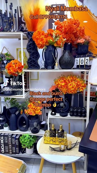 Stunning Black and Burnt Orange Interior Decoration Ideas